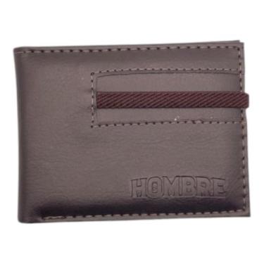 Imagem de Carteira Masculina Compacta material sintético RFID 6 Cartões CNH Nota