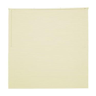 Imagem de Persiana Horizontal Bege em PVC 1,00m x 1,60m - Ideal para Casa, Quartos, Salas e Escritórios
