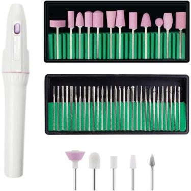 Imagem de Kit Profissional De Manicure, Conjunto Elétrico De Manicure A Pilha + Lixa De Unhas 05 +30+12 Lixas
