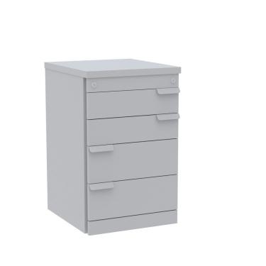 Imagem de Gaveteiro Volante 04 Gavetas Corporativa Para 2 Pessoas Cinza