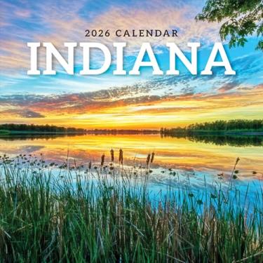 Imagem de TF Publishing Calendário de parede Indiana 2026 - grades grandes para agendamentos e agendamento - Calendário de parede mensal vertical 2026 com papel brilhante premium para organização de casa e