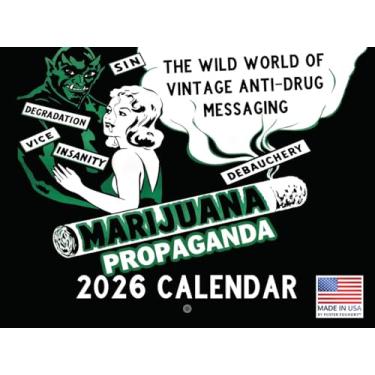 Imagem de Calendário de propaganda de maconha 2026 de parede
