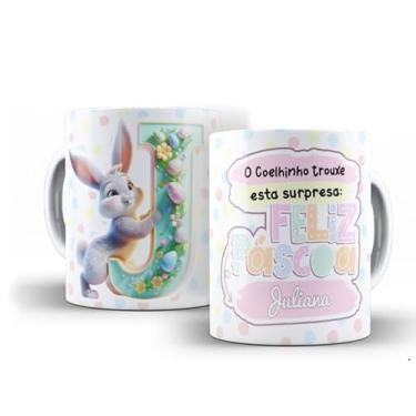 Imagem de Caneca branca ALFABETO PÁSCOA (J)