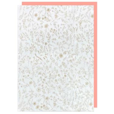 Imagem de Papel Seda Premium Estampa Floral 25x35cm 100 Folhas Cores Preto Dourado Verde (Dourado)