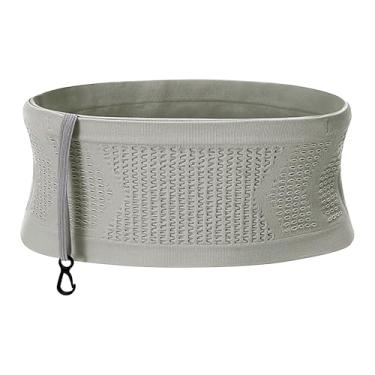 Imagem de Pochete feminina masculina de nylon de alta elasticidade com abertura circular de 360 graus, Cinza, Large