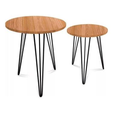 Imagem de 2 Pés De Ferro Hairpin Legs Apenas 2 Unidades 40cm - UP Box, Preto