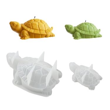Imagem de UR URLIFEHALL 2 moldes 3D de resina de tartaruga marinha de silicone oceano animal tartaruga moldes para vela artesanato ornamentos mesa casa jardim decorativo