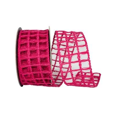 Imagem de Reliant Ribbon Fita de borda com fio fúcsia de juta Grand Net