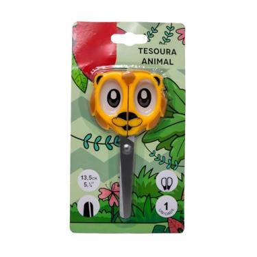 Imagem de Tesoura Escolar Infantil Baby Zoo 13cm Animais - Material Escolar (Leão)