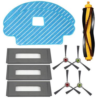 Imagem de Filtro de Esponja HKCH e Kit de Pano de Pano Escova Lateral de Filtro de Alta Eficiência para Aspirador Robótico ECOVACS DEEBOT 930, Kit