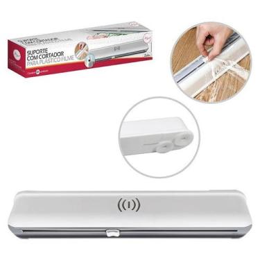 Imagem de Suporte Porta Papel Filme Plástico Film PVC e Alumínio com Cortador Co