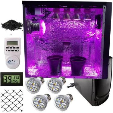 Imagem de Estufa Secreta Pc Grow Gabinete Novo 4 Lampada 112W Led - Tech Store