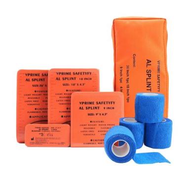 Imagem de Tala de primeiros socorros VPRIME SAFETYFY impermeável 36 cm laranja