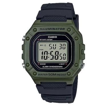 Imagem de Relógio CASIO Illuminator masculino verde W-218H-3AVDF, Cinza