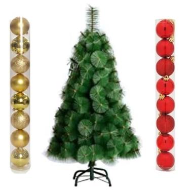 Imagem de Arvore De Natal Pinheiro 1,2 M Ferimte Com Enfeites - lojas vm