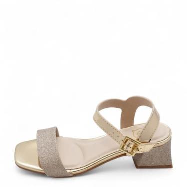 Imagem de Sandália Infantil Molekinha Salto Baixo REF: 2347100 METAL-GLITTER, Do