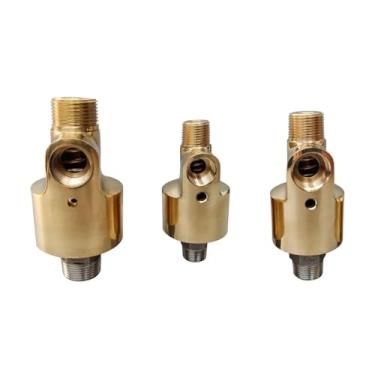 Imagem de Junta rotativa de alta velocidade junta rotativa de alta temperatura união rotativa conector de junta rotativa para água de resfriamento esquerda/direita 2 latão (rosca para destro, HS-G40-20)