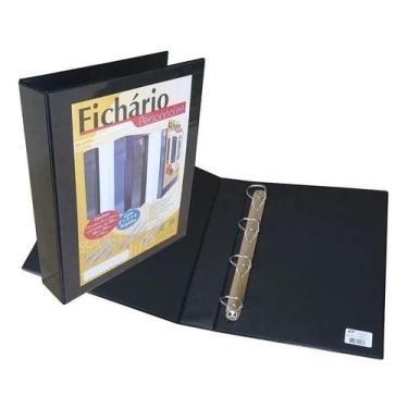 Imagem de Kit 4 Ficharios Universitário Acp Oficio 4 Argolas 75mm
