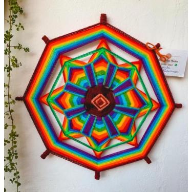 Imagem de Mandala de Lã Decorativa - Artesanal