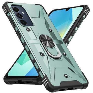 Imagem de SORAKA Capa para Samsung Galaxy A16 5G com suporte para anel,PC rígido e TPU macio,proteção dupla 2 em 1,compatível com suportes magnéticos para carros