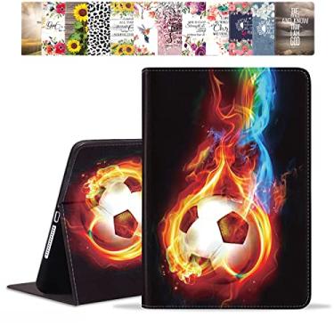 Imagem de POIUYTREW Capa para Samsung Galaxy Tab S6 Lite de 10,4 polegadas 2022/2020 (SM-P610/P613/P615/P619), capa fólio de couro sintético inteligente com suporte e hibernação automática, futebol americano