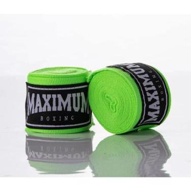 Imagem de Par Bandagem Maximum Muay Thai 3 Metros Boxe Kickboxing, Verde claro, 