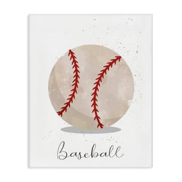 Imagem de Stupell Industries Let's Play Ball Baseball Canvas Wall Art, design por Christine Simpson Art, 20 x 16