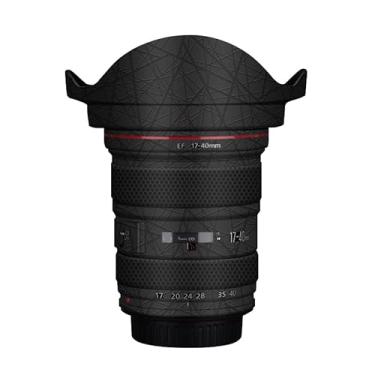 Imagem de Adesivo para câmera EF 17-40 4 com tampa de lente antiarranhões para Canon EF 17-40 mm F4 adesivo de película protetora (cruz ultra preta)