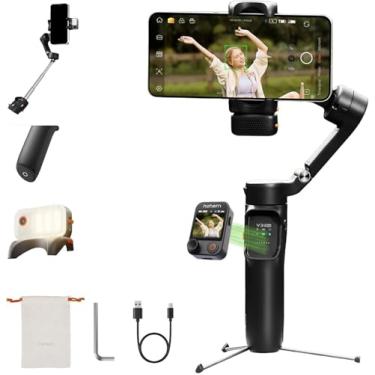 Imagem de ho~hem iSteady V3 Ultra Tripe para Celular, Estabilizador Celular, Rastreador AI e luz Bi-Fill Integrada, Haste Extensível e Tripé, Controle Remoto Destacável