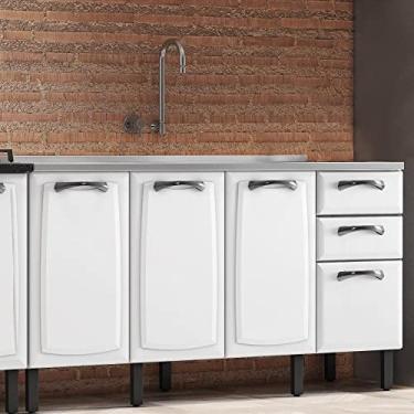 Imagem de Balcão 160cm 4 Portas 2 Gavetas sem Tampo New Premium