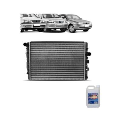 Imagem de Kit Radiador VW Gol 1.0 8/16V GII GIII + Água Desmineralizada 5L