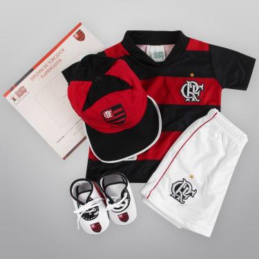 Imagem de Conjunto Flamengo Sublimado c/ 4 peças Infantil-Masculino