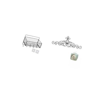 Imagem de Fenteer Placa Decorativa de Parede em Metal com Motivos Florais em Espiral, Ideal para Ambientes Internos E Externos, Como Varandas, Terraços E Cercas. Peça E