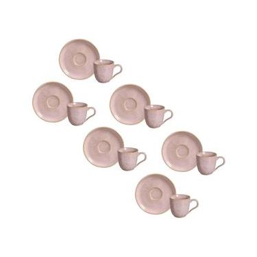 Imagem de Conjunto de Xícaras de Café com Pires Porto Brasil Bio Litchi 120ml - 6 Peças