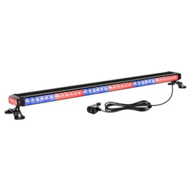 Imagem de Willpower Luz piscante, base magnética, barra de luzes estroboscópicas de 12 V 24 V, barra de luzes estroboscópicas de 96 cm, 78 cm, luz de neblina, farol de neblina para caminhão, carro, trator 4 x 4