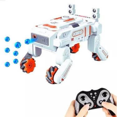 Imagem de Robô Controle Remoto Recarregável Gira 360º Bolinha de Gel Músical - D
