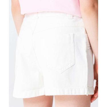 Imagem de Short Infantil Sarja Strass Marisa Tam 4 a 10 Off Whit-56199, 6, Off w