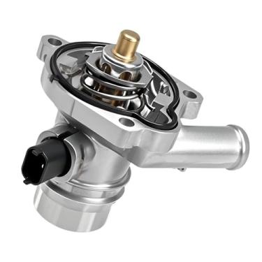 Imagem de FUSCH Conjunto de carcaça de termostato de refrigeração de alumínio atualizado compatível com Chevy Cruze 2011-2016 Chevrolet Sonic Trax 2012-2021 Buick Encore 2013-2021 Substituição #25200455