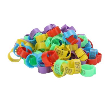 Imagem de HEEPDD 100 Unidades de Anéis de Perna de Aves Multicoloridos de 8 Mm, 10 Cores Com Números Pretos Em Negrito Especiais Gravados 01 80, para Galinhas, Patos, Codornas, Peru, Ganso,