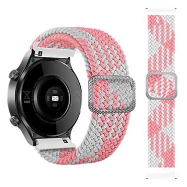 Imagem de BKUANE Pulseiras trançadas Correa para COROS APEX Pro/APEX 46 42mm Smartwatch Pulseira PACE 2 PACE2 Pulseira Correa (Cor: Rosa e Branco, Tamanho: Para COROS PACE 2)