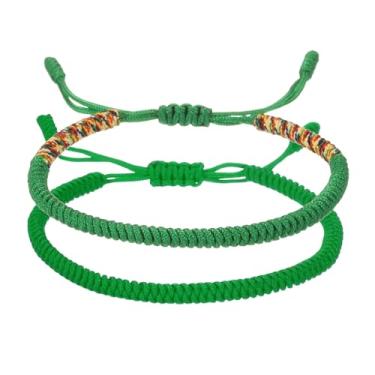 Imagem de PATIKIL Pulseira de corda trançada feita à mão da Lucky, pulseira de proteção de oração ajustável para presentes de aniversário de família e mulheres, One Size, Tecido, Sem Pedra Preciosa