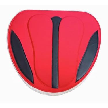 Imagem de Manta para Cavalo Sela Vaquejada Profissional - Proteção Lombar Exclusiva, Modelo Novo Premium (Vermelho,Padrão)