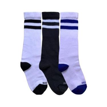 Imagem de Kit 3 Pares Meia Cano Longo 3/4 Cool Escola Órtese Cor:600Tamanho:29-3
