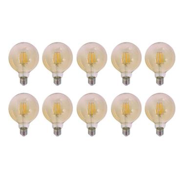 Imagem de Kit 10 Lâmpada Filamento Led Vintage Redonda G95 4W Gold
