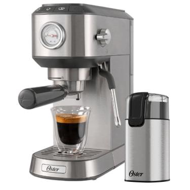 Imagem de Kit Cafeteira Espresso Compacta e Moedor de Café Elétrico Oster 220V