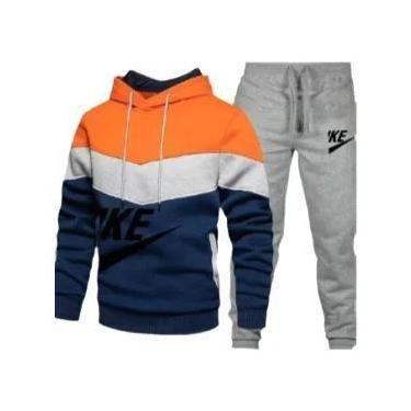 Imagem de Conjunto De Moletom Com Capuz E Calças Para Homens, Casual, Fitness, C
