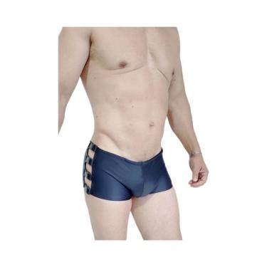 Imagem de Sunga boxer com 4 fechos(18cm de lateral) - ALVEZ ALVES MODA, Azul mar