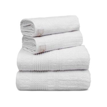 Imagem de Jogo de Toalha de Banho Sonata, 100% Algodão Premium, 4 Peças, Gramatu