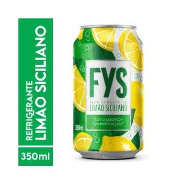Imagem de Refrigerante FYs Limão Siciliano Lata 350ml C 12 Descartável Pacote