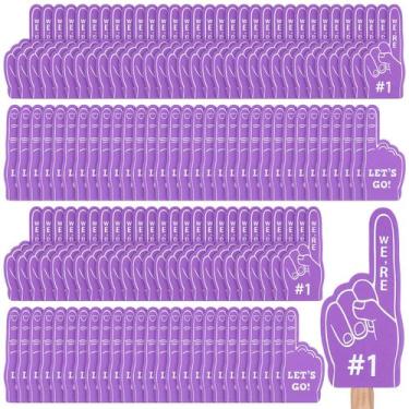 Imagem de Lembrancinhas de festa de futebol americano Foam Finger Purple (100 un